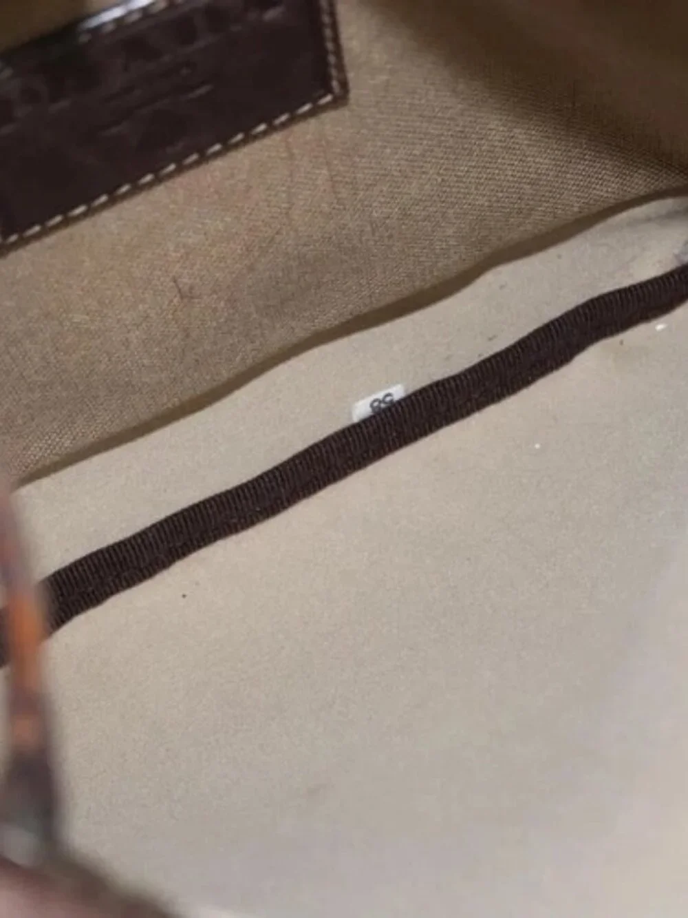 PRADA Shoulder Bag Canvas Beige Auth hk2410 - Picture 10 of 16